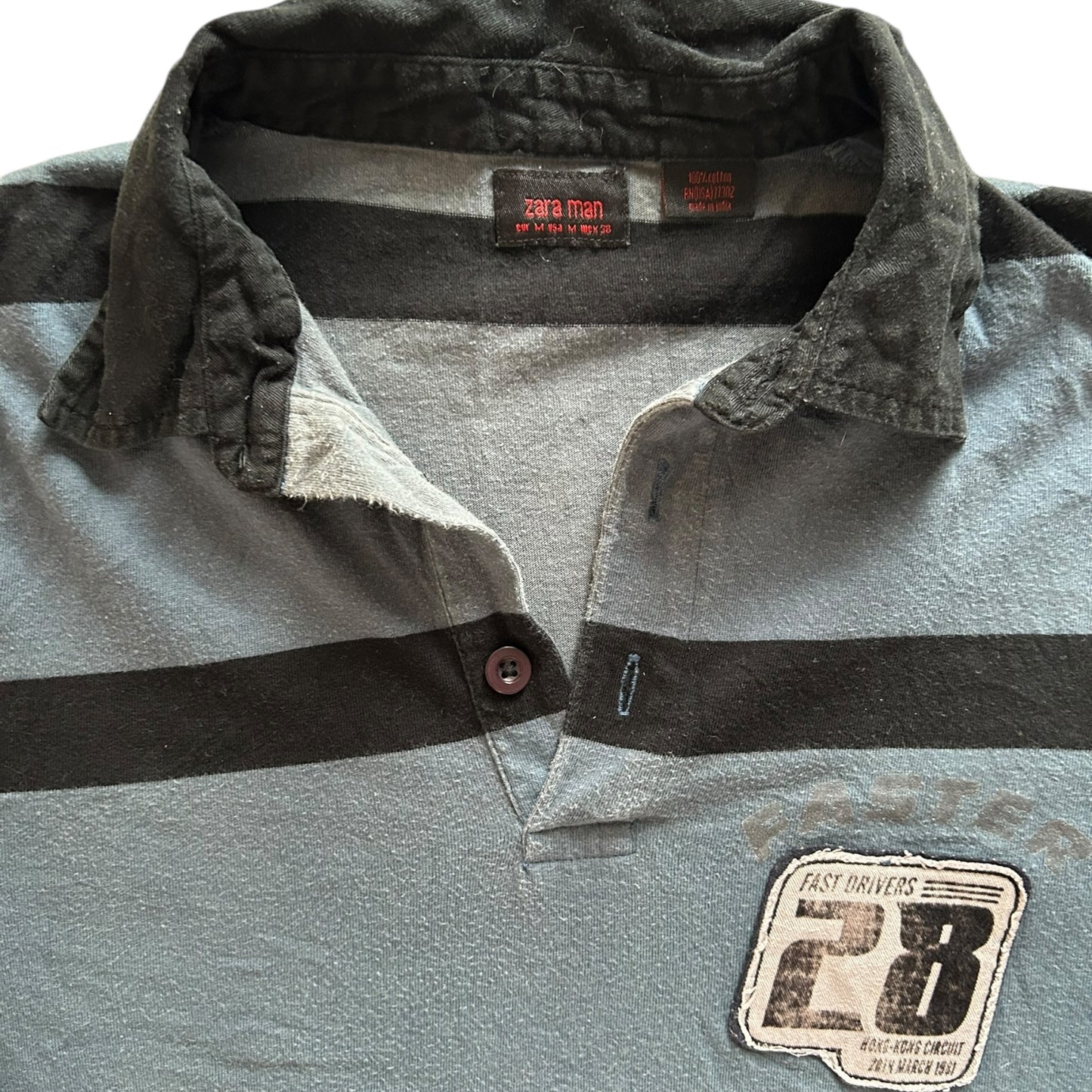 Medium Zara Blue Rugby Shirt