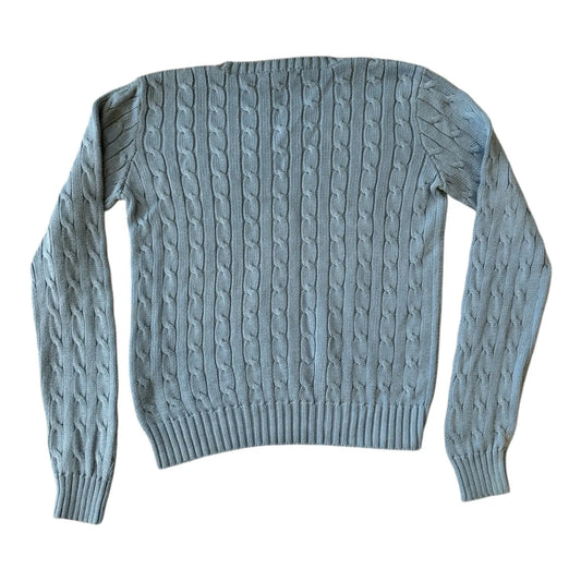 Womans Medium Ralph Lauren Blue Cable Knit