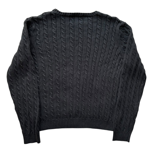 Woman’s Large Ralph Lauren Black Cable Knit