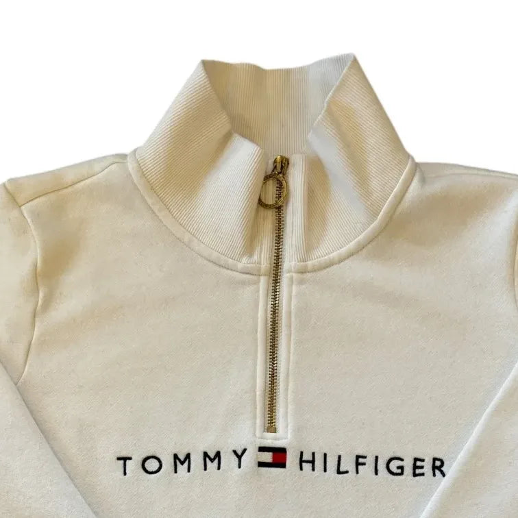 Small Tommy Hilfiger White 1/4 Zip