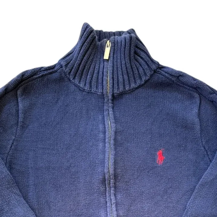 Medium Ralph Lauren Navy Full Zip Jumper