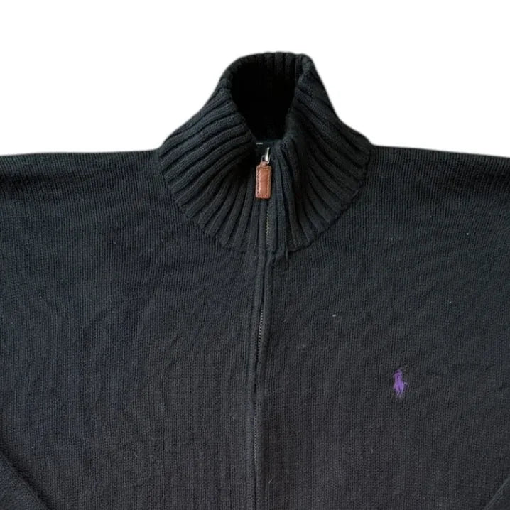 Extra large Ralph Lauren Black Full Zip Jumper