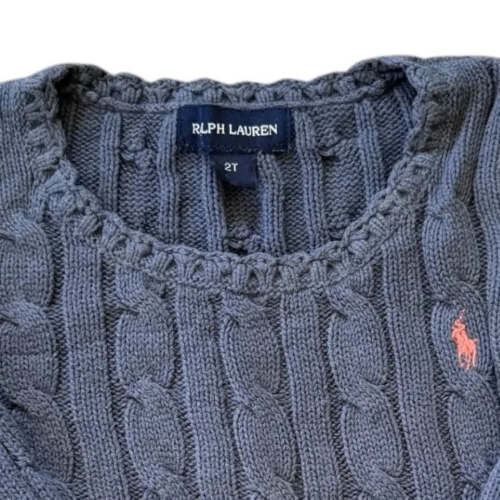 Aged 2 Ralph Lauren Blue Cable Knit