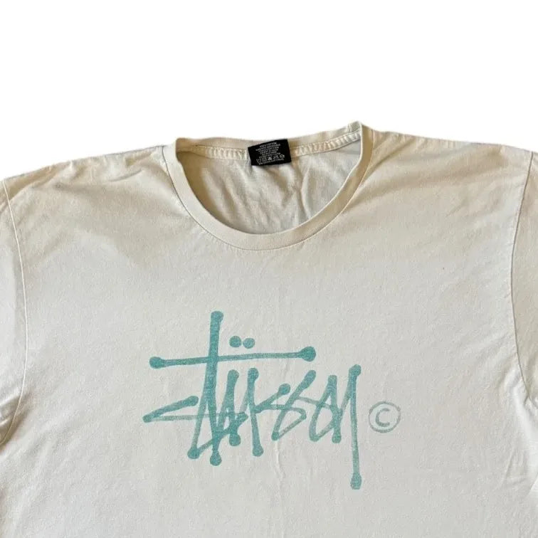 Large Stussy White T-shirt