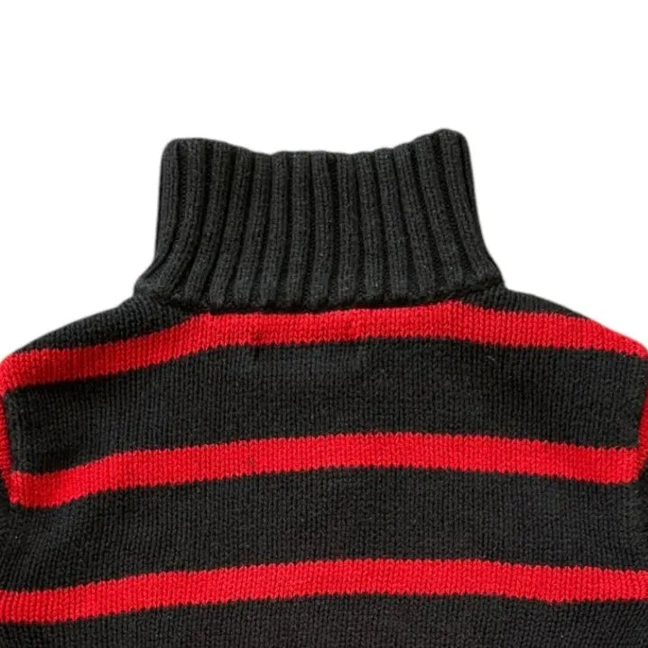 Aged 3 Ralph Lauren Black and Red 1/4 Zip