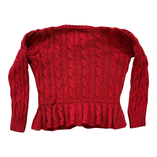 Aged 3 Ralph Lauren Red Cable Knit