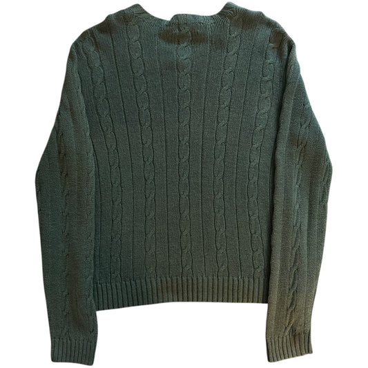 Woman's Extra Large Ralph Lauren Green Cable Knit Jumper