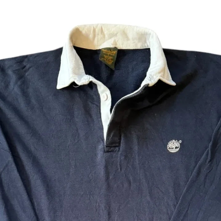 Large Timberland Navy Rugby Shirt