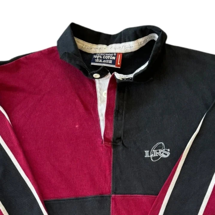 Large Le Roc Sport Black Rugby Shirt