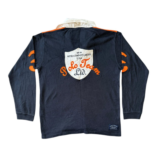 Aged 14 Polo Team Orange Rugby Shirt