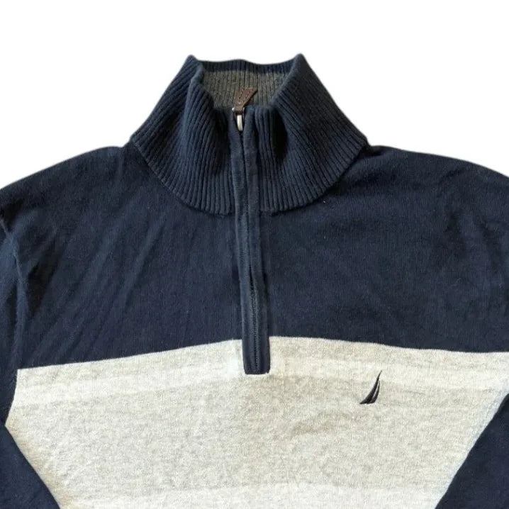 Medium Nautica Striped 1/4 Zip