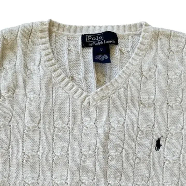 Aged 6 Ralph Lauren White Sweater Vest