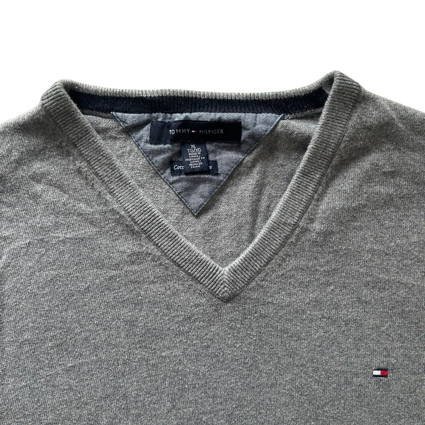 Extra Large Tommy Hilfiger Grey Knitted Jumper