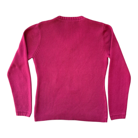 Extra large Tommy Hilfiger Pink Knitted V-Neck Jumper