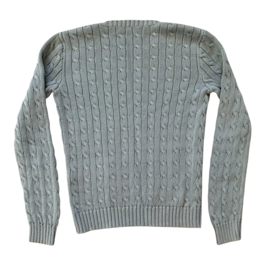 Womans Medium Ralph Lauren Blue Cable Knit