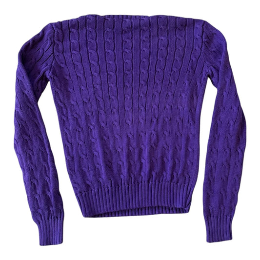 Womans Small Ralph Lauren Purple Cable Knit