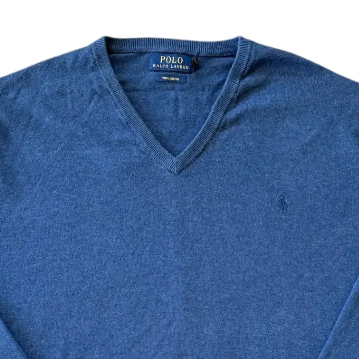 Extra large Ralph Lauren Blue V-Neck Sweatshirt