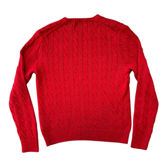 Medium Ralph Lauren Red Cable Knit