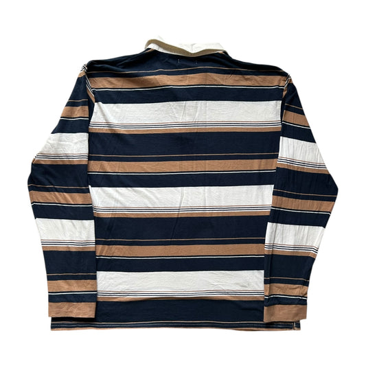 Extra Large Atlas For Men Striped Rugby Shirt