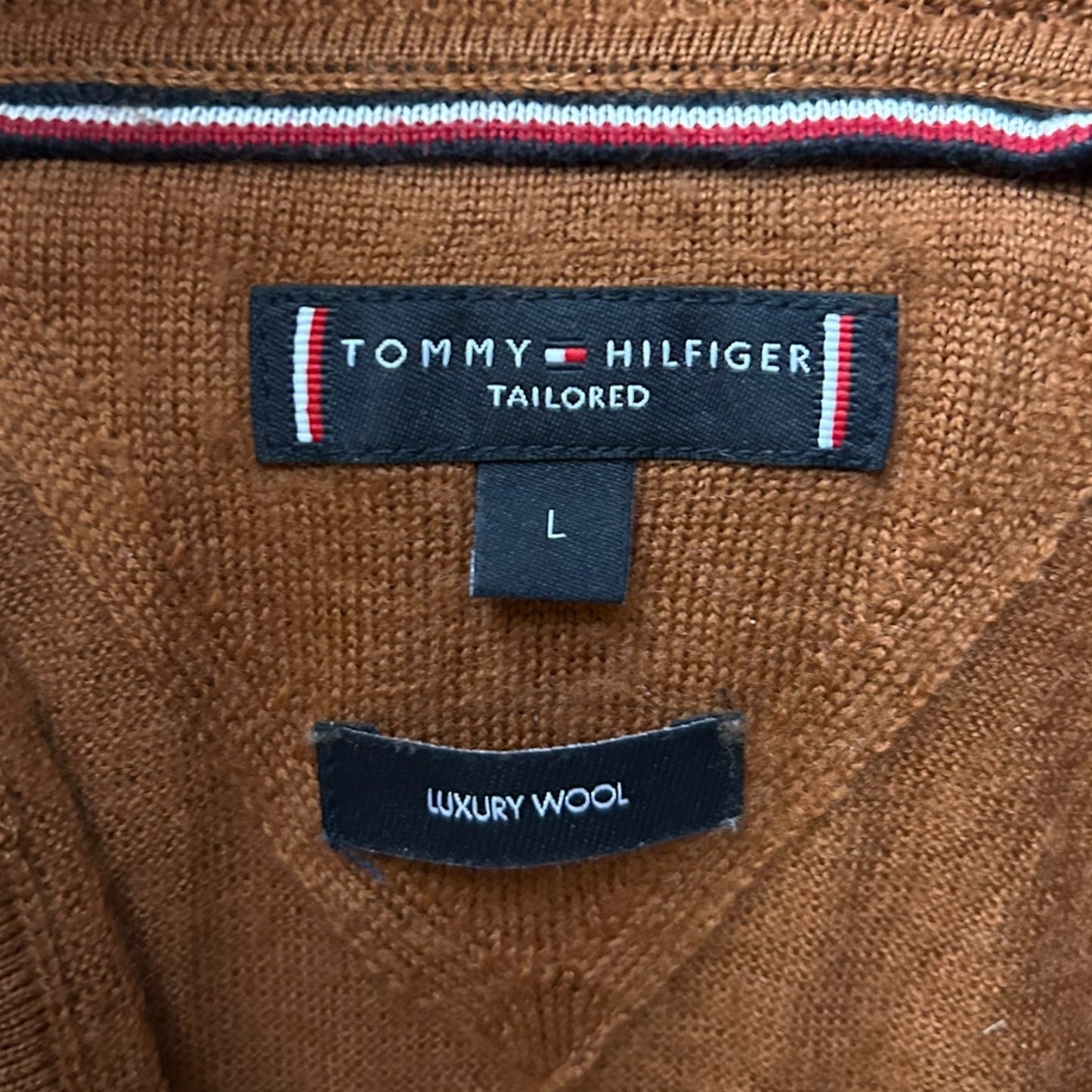 Woman’s Large Tommy Hilfiger Orange Turtle Neck Jumper