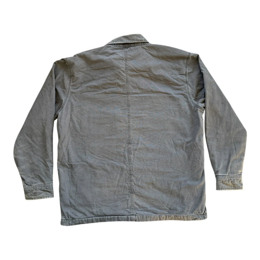 Large Carhartt Grey Work Shirt Jacket