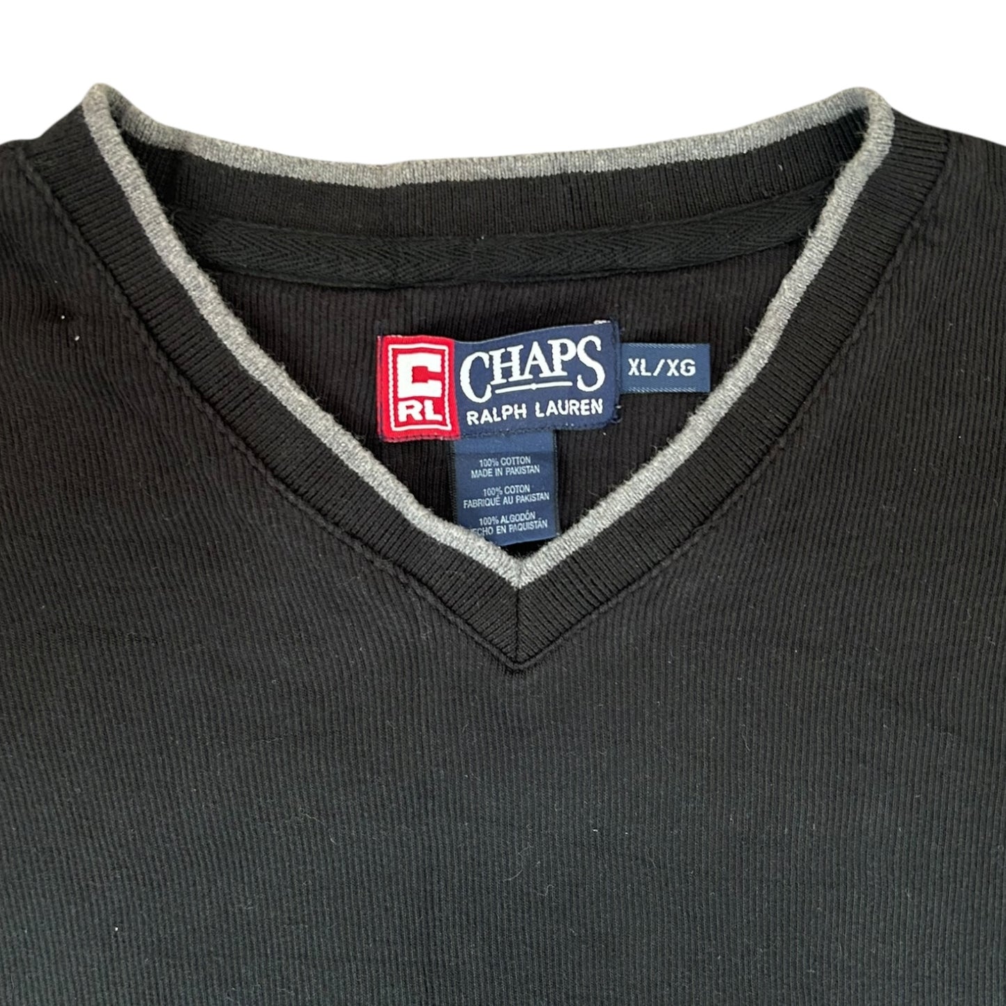 Extra Large Chaps Black Sweatshirt