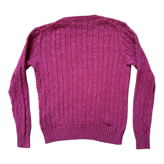 Womans Small Ralph Lauren Maroon Cable Knit