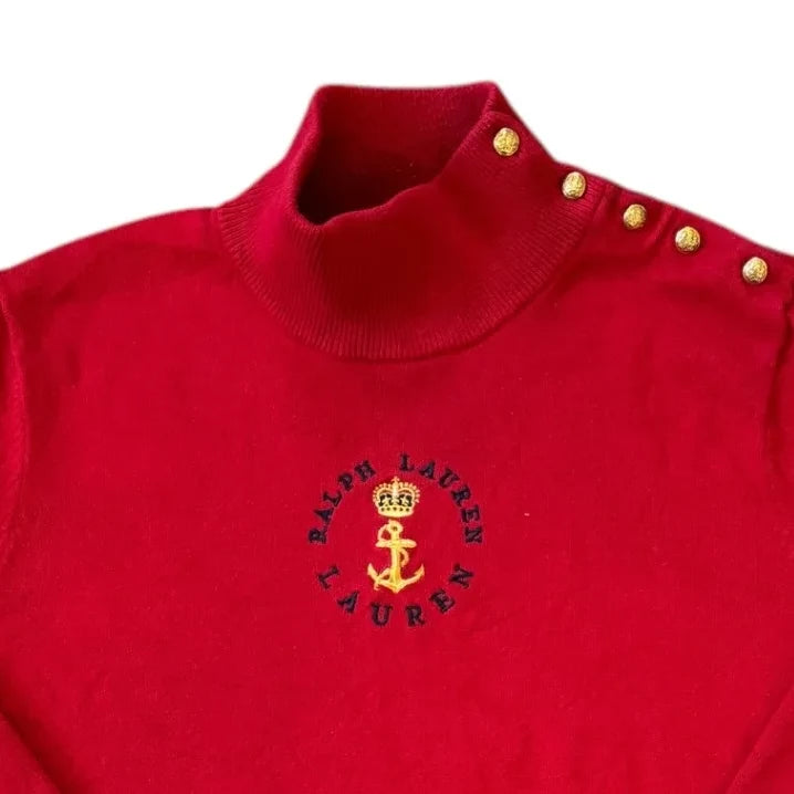 Medium Ralph Lauren Red Anchor Jumper