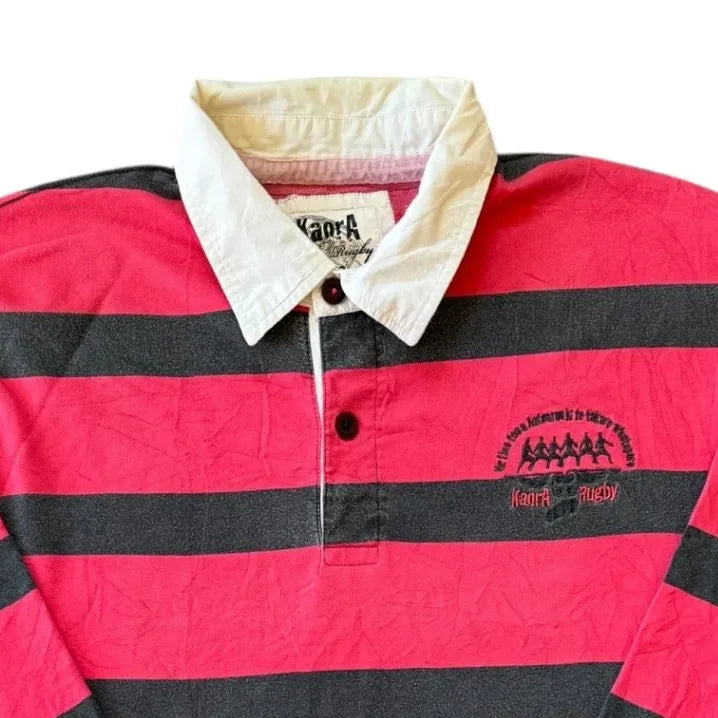 Large Kaora Red Rugby Shirt