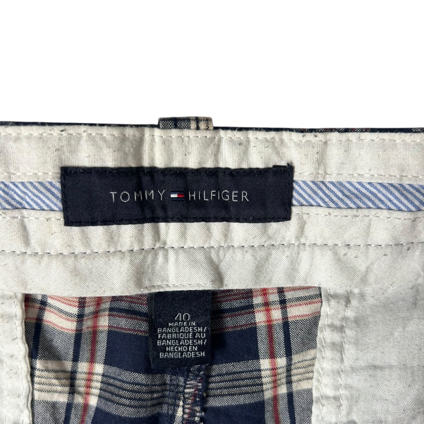 40" Tommy Hilfiger Navy Checkered Shorts