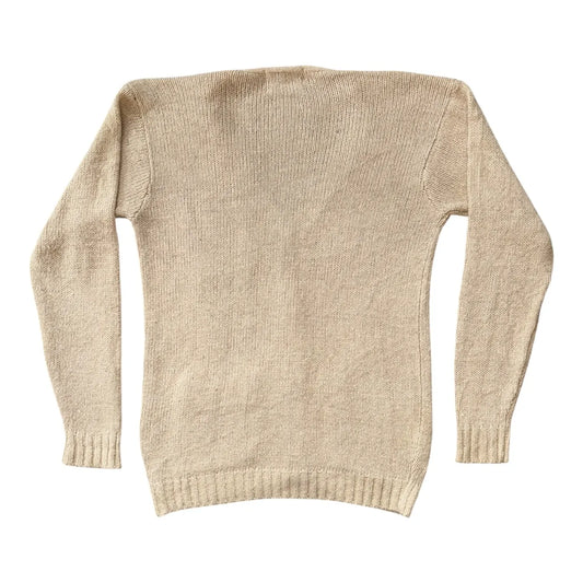 Womans Large Ralph Lauren Beige Silk Cardigan