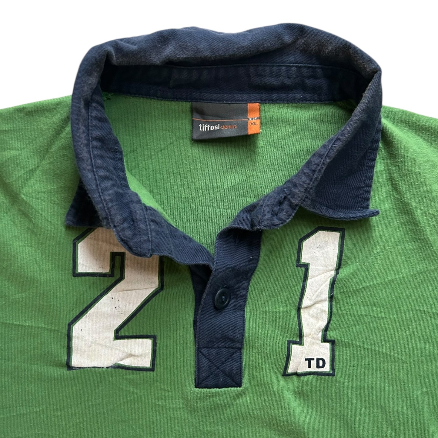 Extra Large Tiffosi Green Rugby Shirt