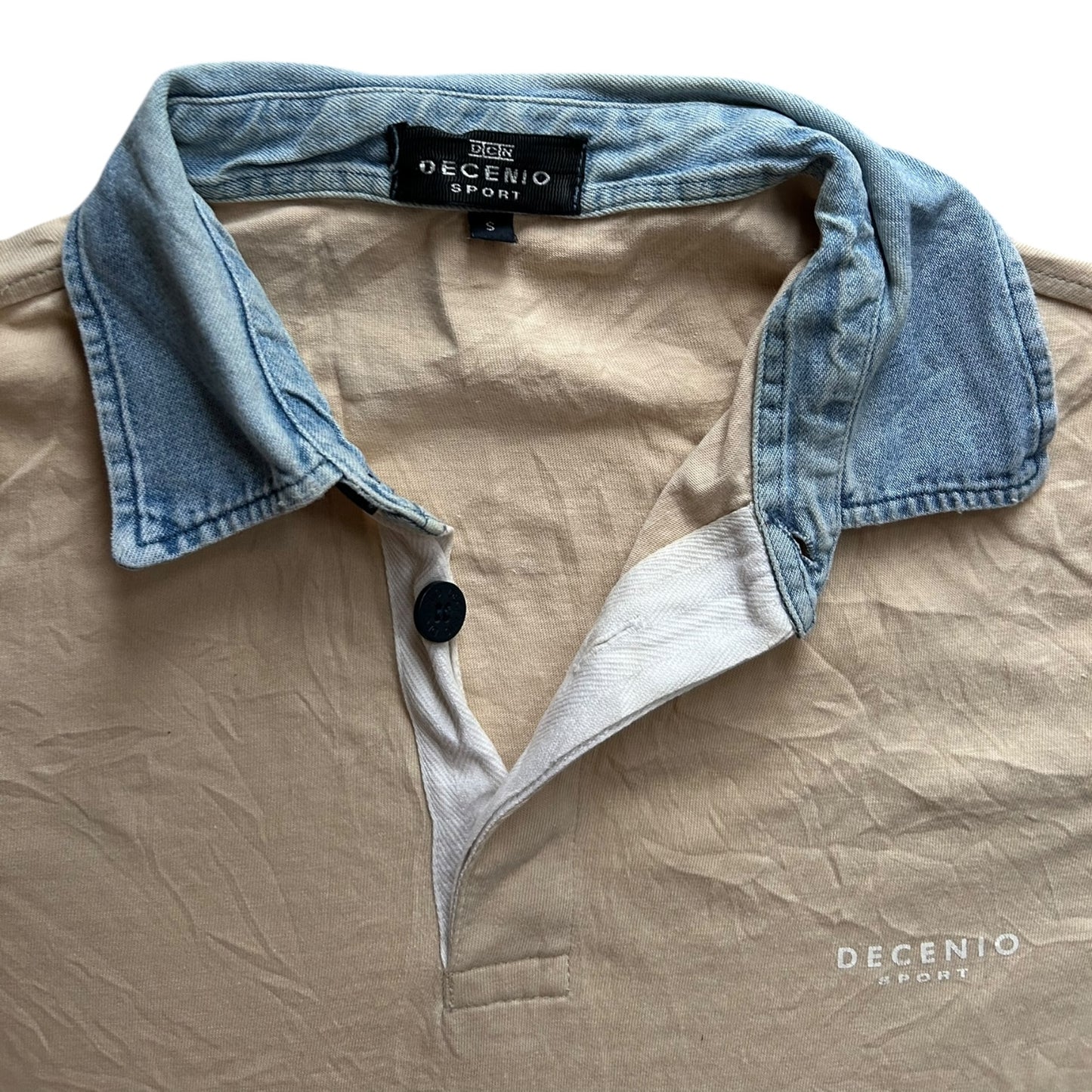 Small Decenio Sport Beige and Navy Rugby Shirt