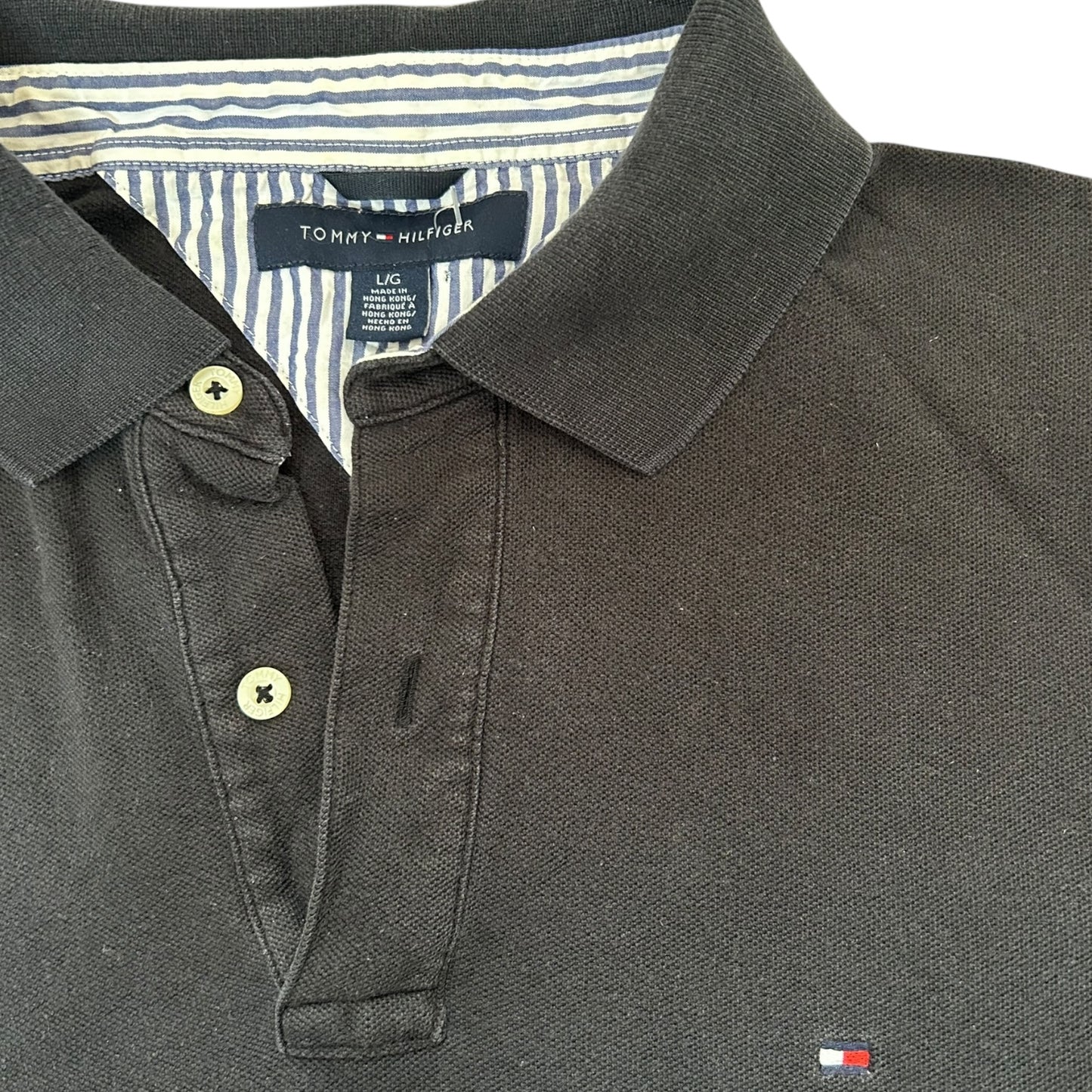 Large Tommy Hilfiger Black Polo Shirt