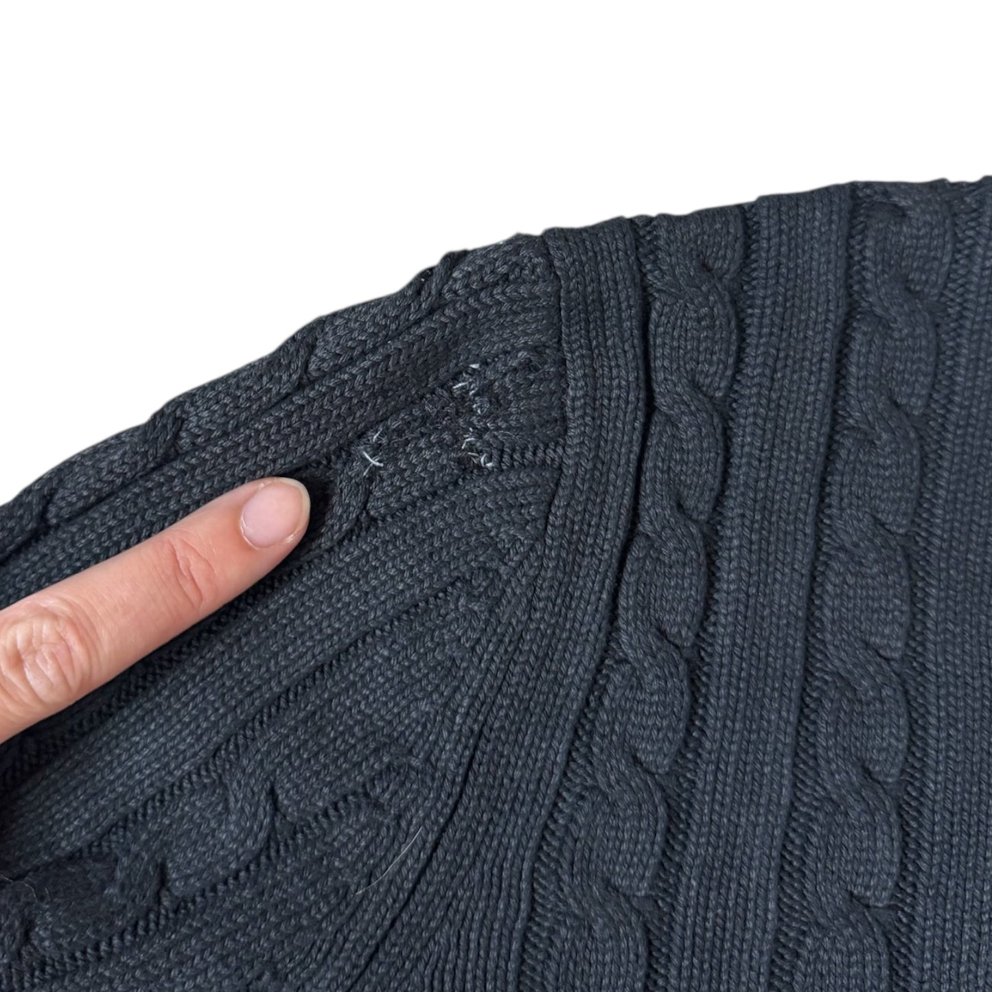 Women’s Small Ralph Lauren Black Cable Knit Jumper