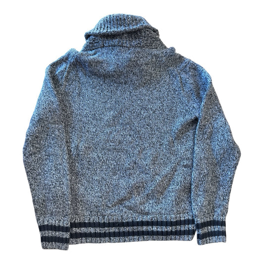 Aged 10-12 Ralph Lauren Speckled Grey Knitted Shawl Neck Jumper
