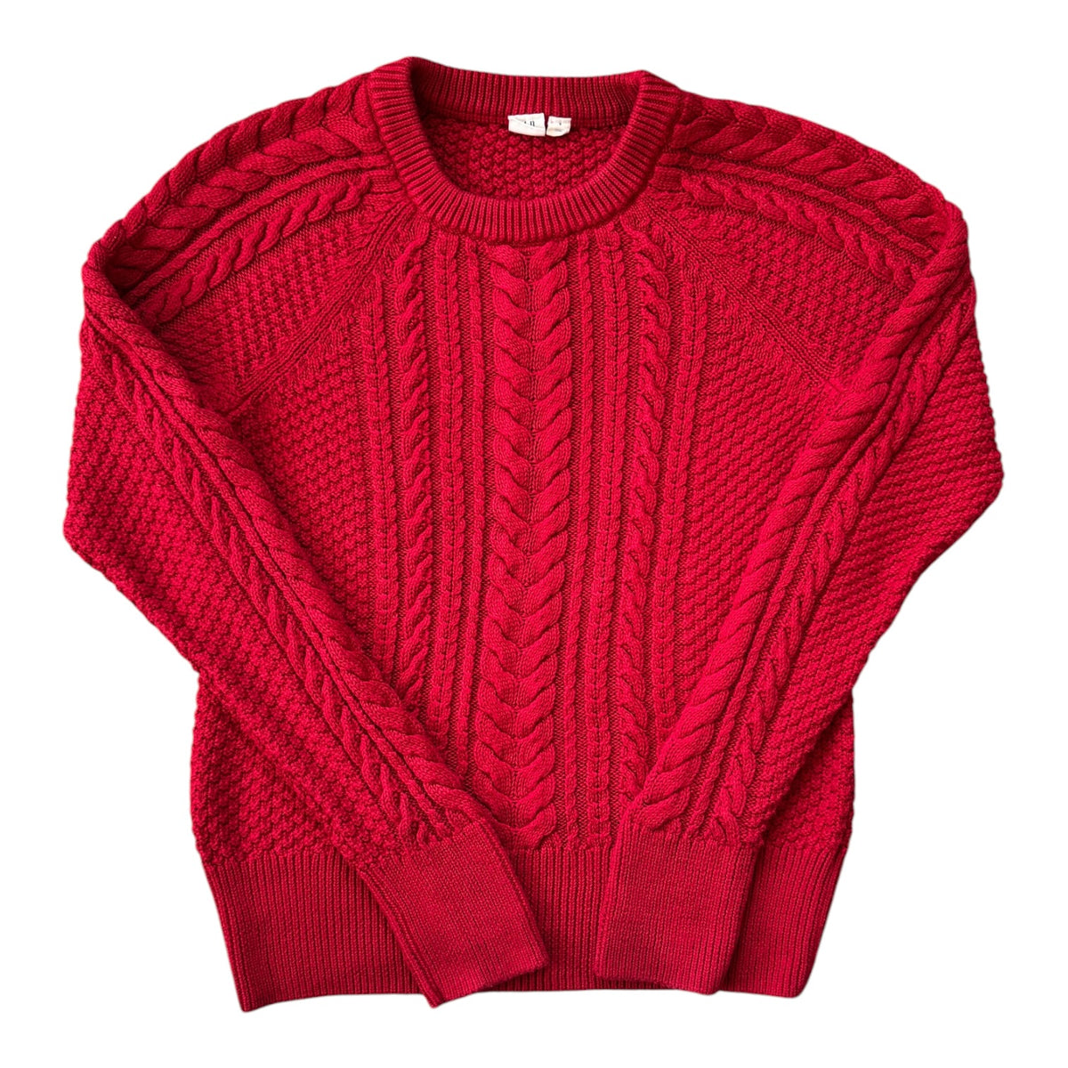 Woman's Small Gap Red Cable Knit Jumper