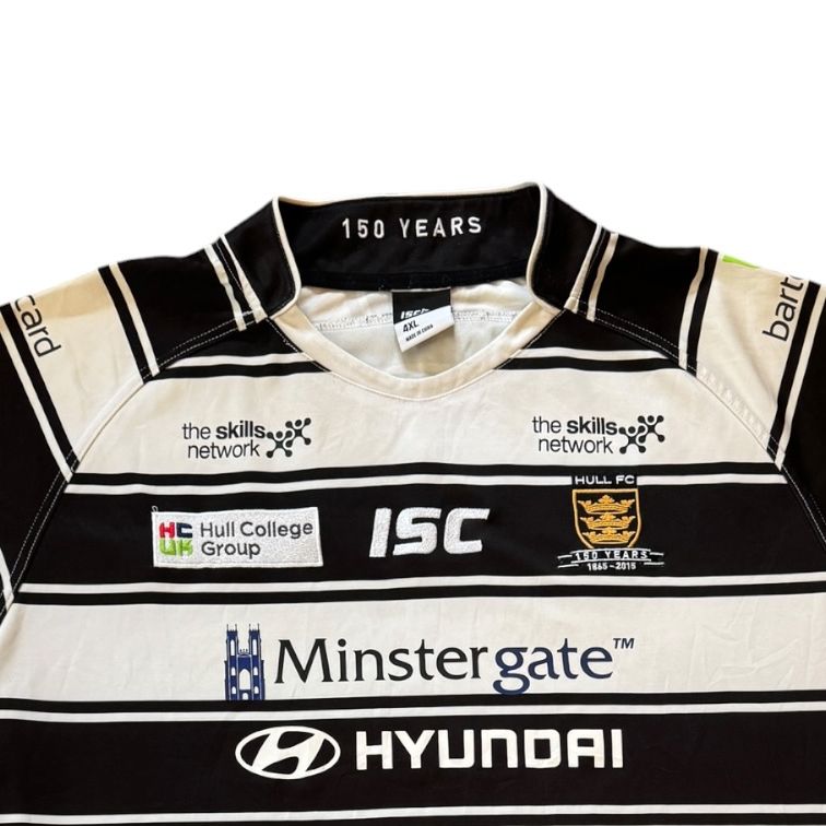 4XL 2015 Black and White Hull Rugby League Shirt