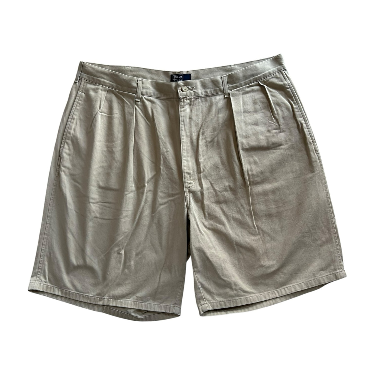 40" Ralph Lauren Beige Pleated Shorts