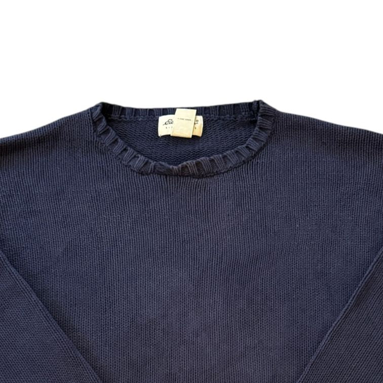 Large Eddie Bauer Navy Knitted Jumper
