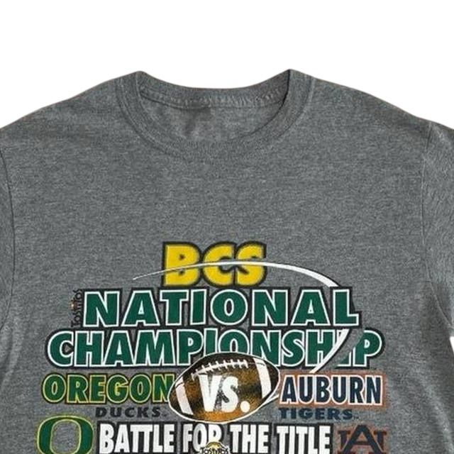 Extra small Russell Athletic Grey Oregon vs Auburn NFL T-Shirt