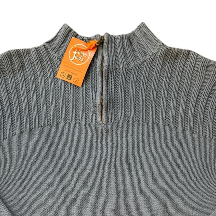Extra large Ralph Lauren Light Blue Ribbed 1/4 Zip