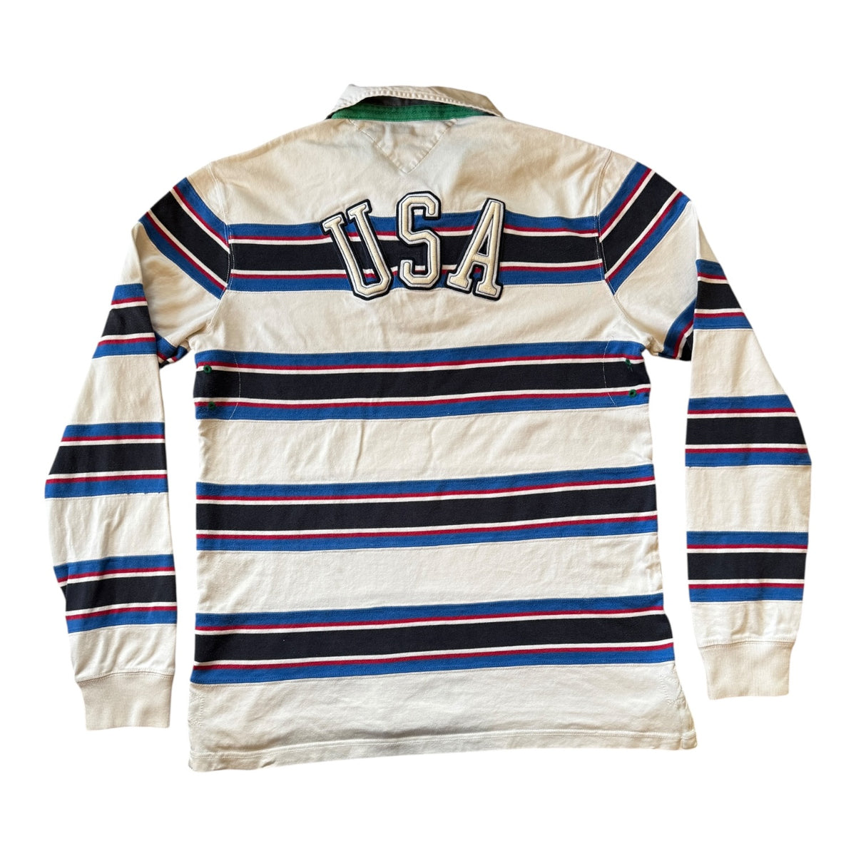Rare Extra large Tommy Hilfiger White USA Rugby Shirt