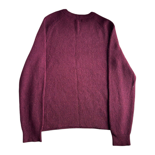Medium Lands' End Burgundy Red Knitted Jumper