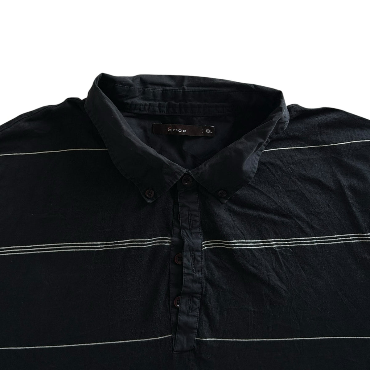 XXL Brice Black and White Rugby Shirt