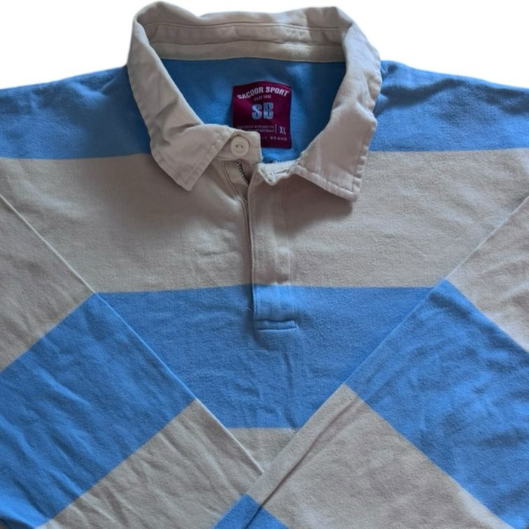 Extra large Sacoor Sport Blue and Beige Rugby Shirt