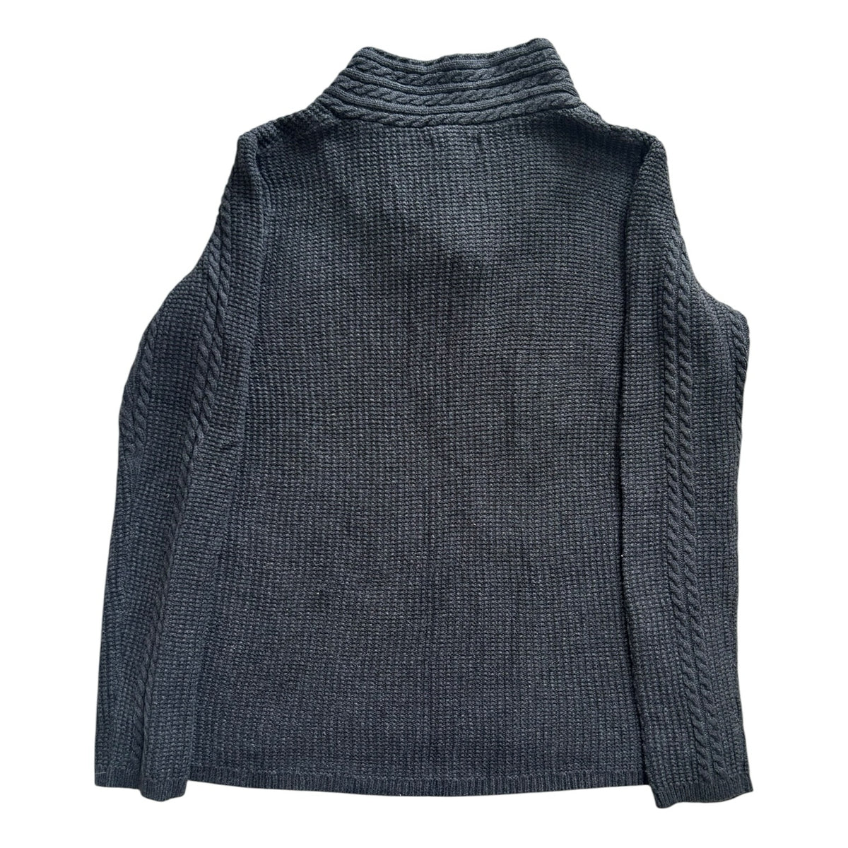 Woman's Large Nautica Grey Knitted Shawl Neck Jumper
