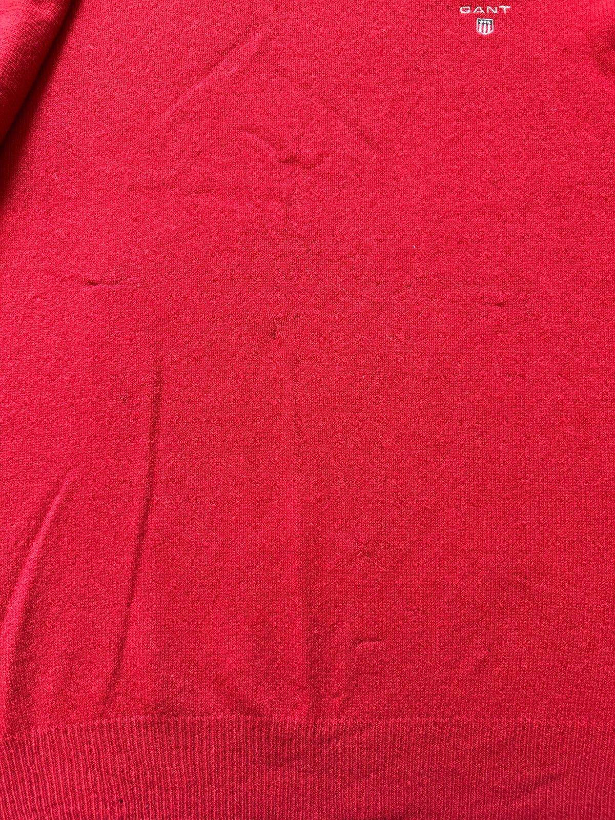 Large Gant Red Wool Knitted Jumper - Repaired/damaged