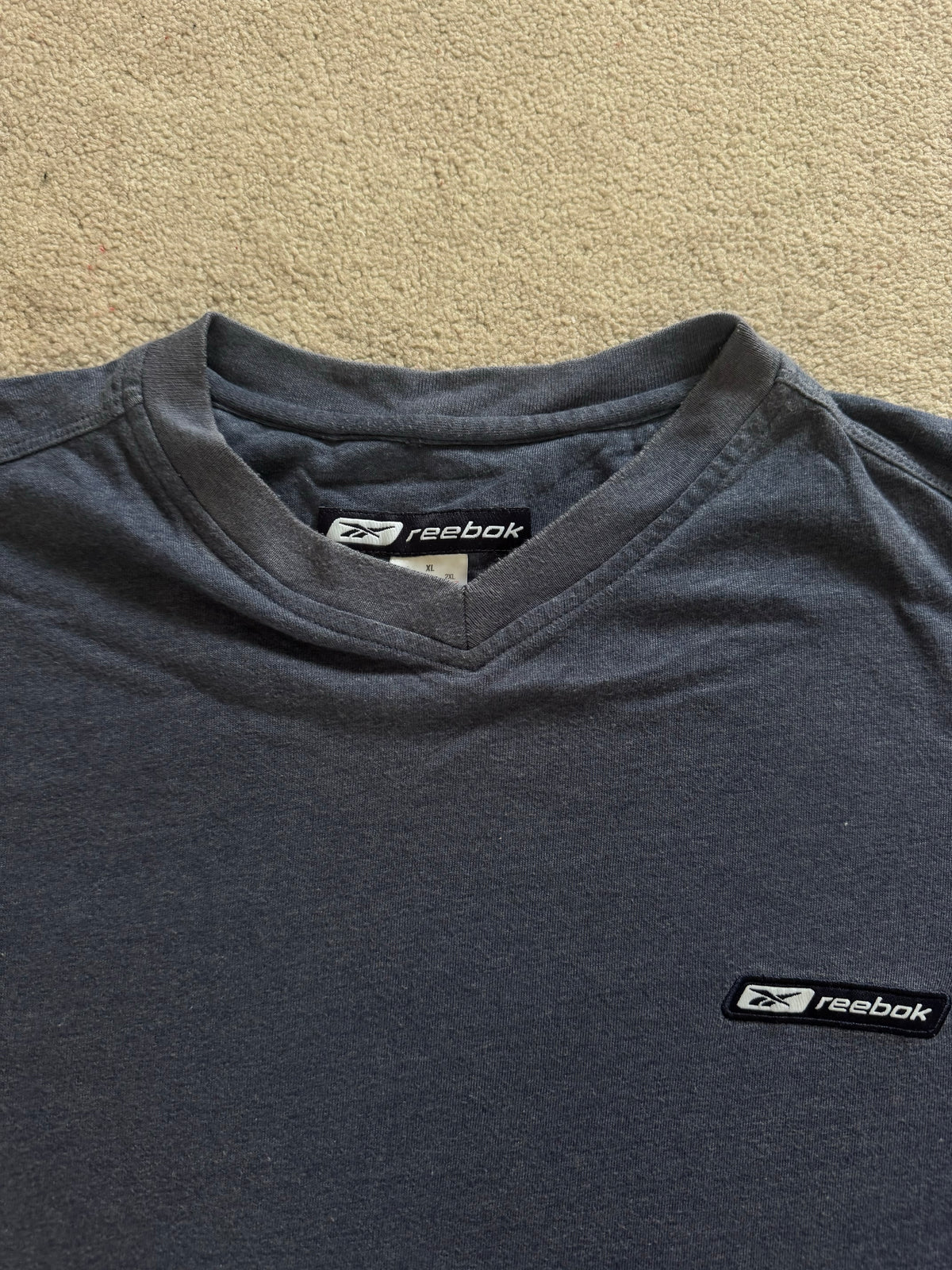 Extra large Reebok Washed Blue V-Neck T-Shirt