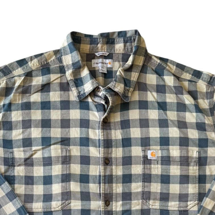 3XL Carhartt Blue Hamilton Flannel Shirt